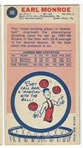 1969 Topps Basketball #80 Earl Monroe - Baltimore Bullets RC